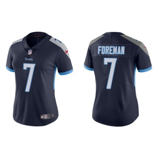 Women's D'Onta Foreman Tennessee Titans Navy Vapor Limited Jersey