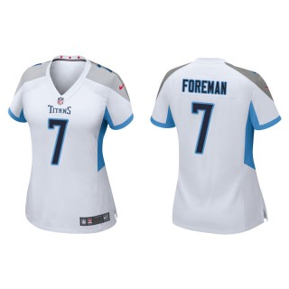 Women's D'Onta Foreman Tennessee Titans White Game Jersey