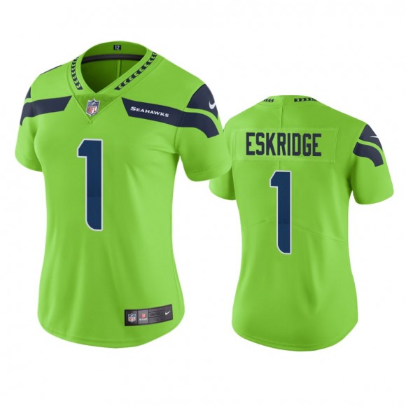 Women's Seattle Seahawks D'Wayne Eskridge Green Color Rush Limited Jersey