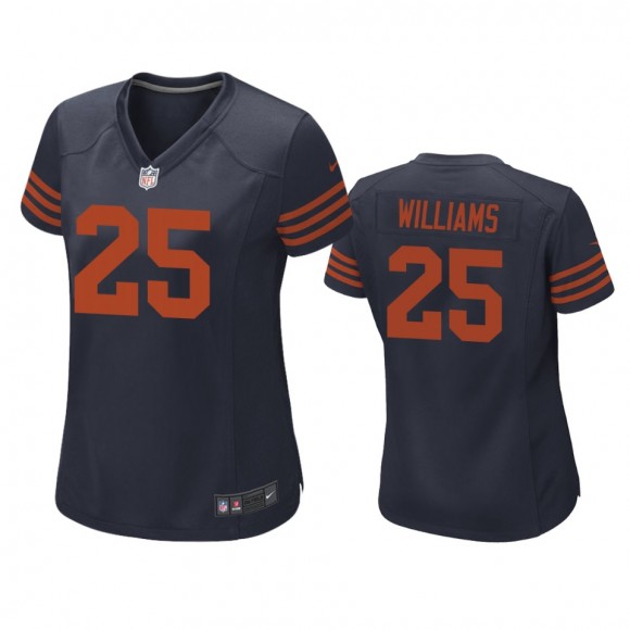 Women's Chicago Bears Damien Williams Navy Throwback Game Jersey