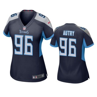 Women's Tennessee Titans Denico Autry Navy Game Jersey