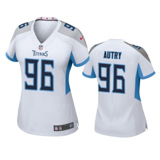 Women's Tennessee Titans Denico Autry White Game Jersey