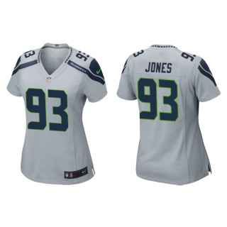 Women's Seattle Seahawks Dre'mont Jones Gray Game Jersey