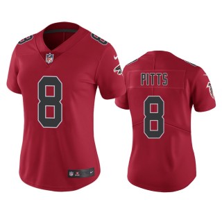Women's Atlanta Falcons Kyle Pitts Red Color Rush Limited Jersey