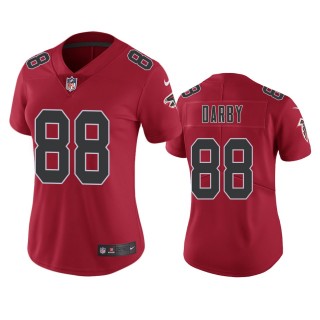 Women's Atlanta Falcons Frank Darby Red Color Rush Limited Jersey