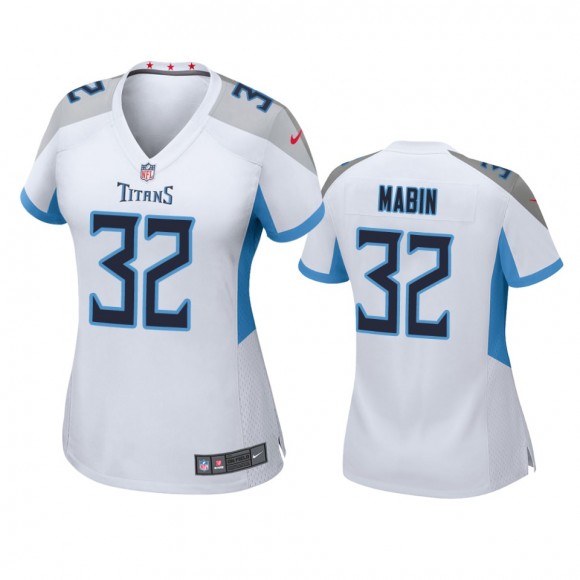 Women's Tennessee Titans Greg Mabin White Game Jersey