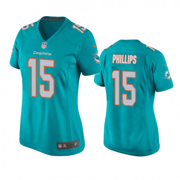 Women's Miami Dolphins Jaelan Phillips Aqua Game Jersey