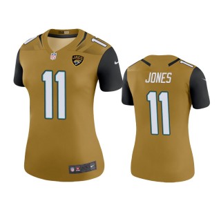 Jacksonville Jaguars Marvin Jones Gold Color Rush Legend Jersey - Women's