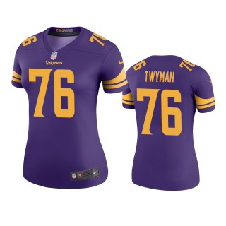 Minnesota Vikings Jaylen Twyman Purple Color Rush Legend Jersey - Women's