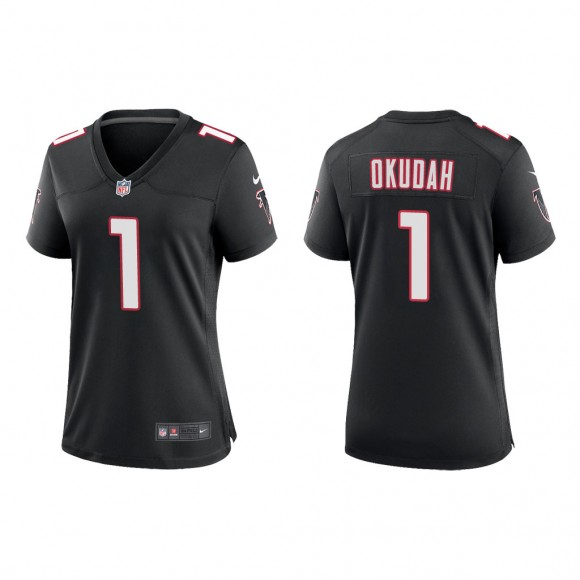 Women's Jeff Okudah Black Throwback Game Jersey