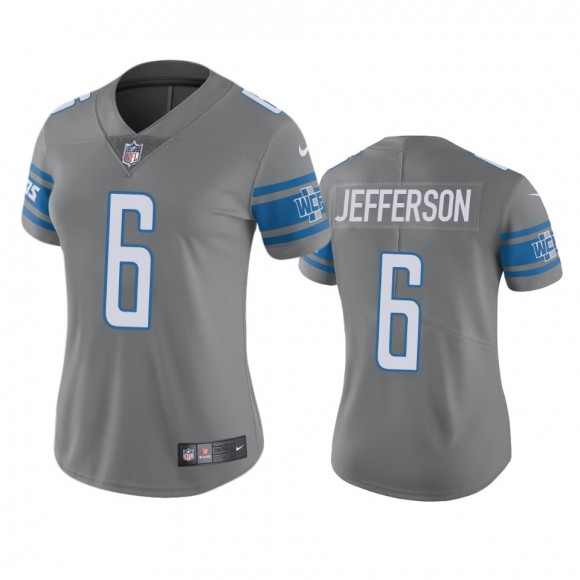 Women's Detroit Lions Jermar Jefferson Steel Color Rush Limited Jersey