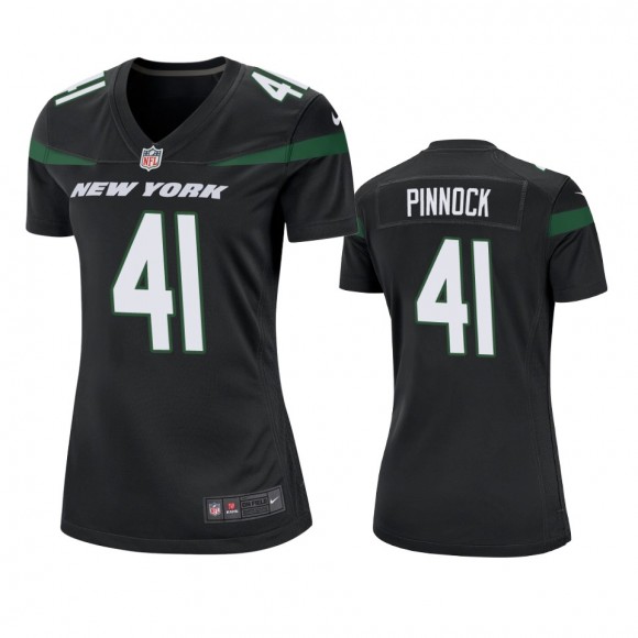 Women's New York Jets Jason Pinnock Black Game Jersey