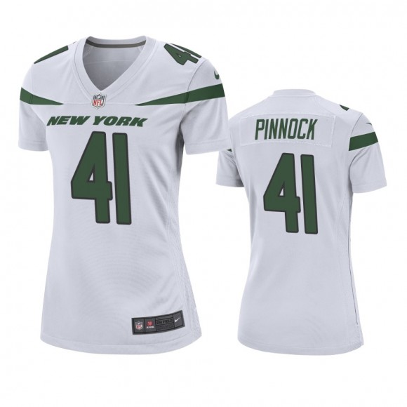 Women's New York Jets Jason Pinnock White Game Jersey