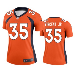 Denver Broncos Kary Vincent Jr. Orange Legend Jersey - Women's