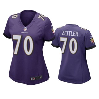 Women's Baltimore Ravens Kevin Zeitler Purple Game Jersey