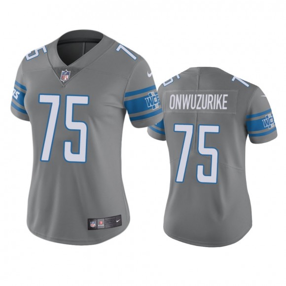 Women's Detroit Lions Levi Onwuzurike Steel Color Rush Limited Jersey