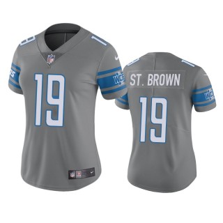 Women's Detroit Lions Amon-Ra St. Brown Steel Color Rush Limited Jersey