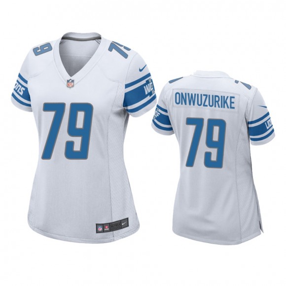 Women's Detroit Lions Levi Onwuzurike White Game Jersey