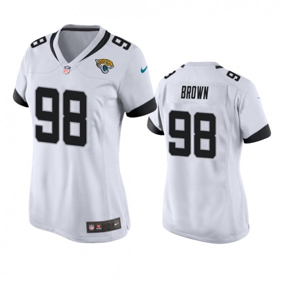 Women's Jacksonville Jaguars Malcom Brown White Game Jersey