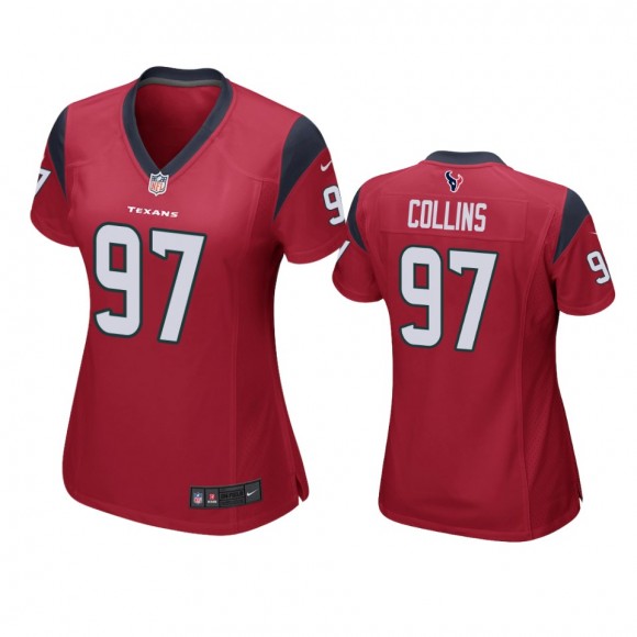 Women's Houston Texans Maliek Collins Red Game Jersey