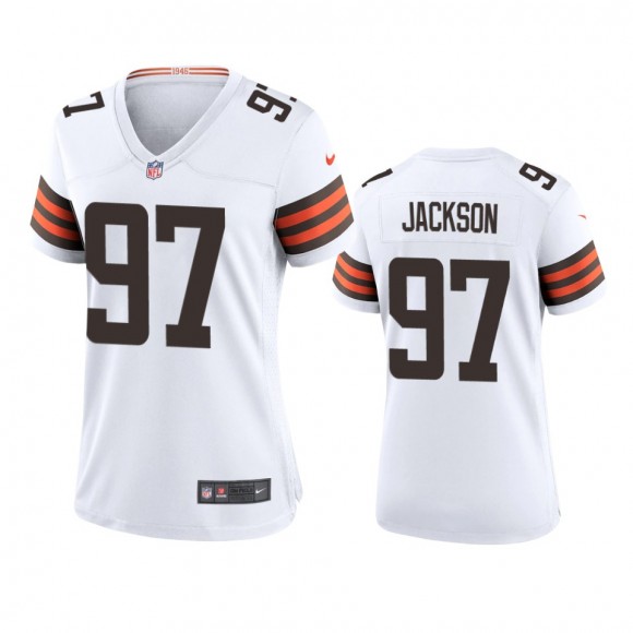 Women's Cleveland Browns Malik Jackson White Game Jersey