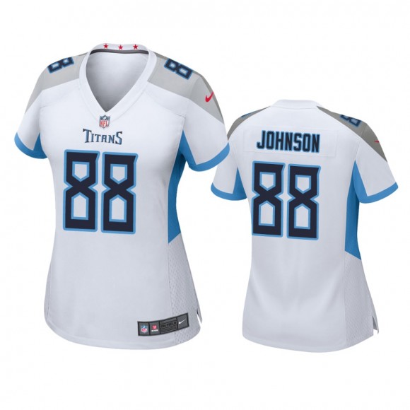 Women's Tennessee Titans Marcus Johnson White Game Jersey