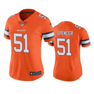 Women's Denver Broncos Marquiss Spencer Orange Color Rush Limited Jersey