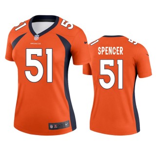 Denver Broncos Marquiss Spencer Orange Legend Jersey - Women's