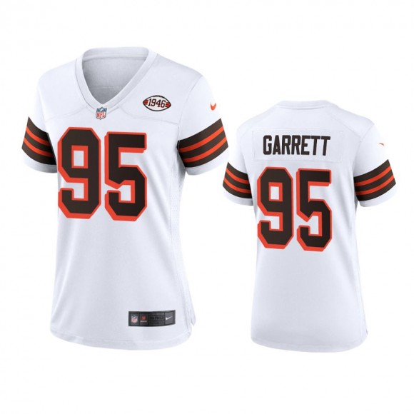 Women's Cleveland Browns Myles Garrett White 1946 Collection Alternate Game Jersey