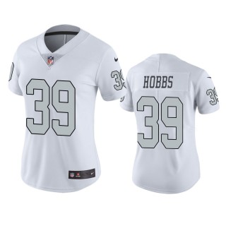 Women's Las Vegas Raiders Nate Hobbs White Color Rush Limited Jersey