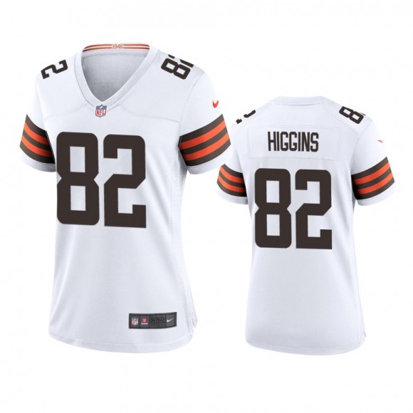 Women's Cleveland Browns Rashard Higgins White Game Jersey