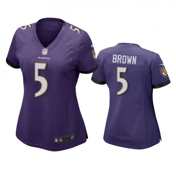 Women's Baltimore Ravens Marquise Brown Purple Game Jersey