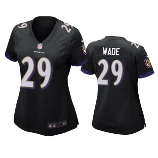Women's Baltimore Ravens Shaun Wade Black Game Jersey