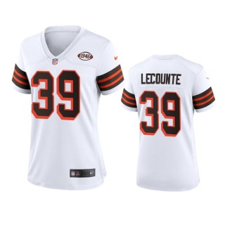 Women's Cleveland Browns Richard LeCounte White 1946 Collection Alternate Game Jersey
