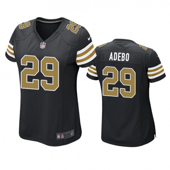 Women's New Orleans Saints Paulson Adebo Black Alternate Game Jersey