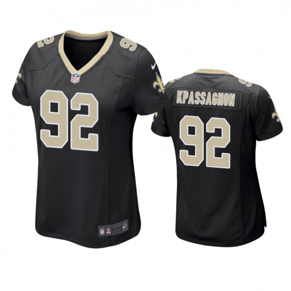 Women's New Orleans Saints Tanoh Kpassagnon Black Game Jersey