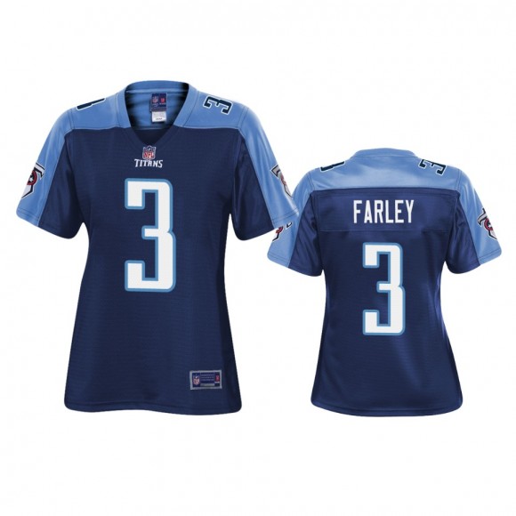 Tennessee Titans Caleb Farley Navy Pro Line Jersey - Women's