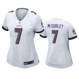 Women's Baltimore Ravens Trace McSorley White Game Jersey