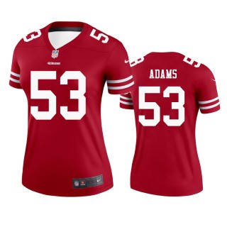 Women's 49ers Tyrell Adams Scarlet Legend Jersey