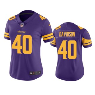 Women's Minnesota Vikings Zach Davidson Purple Color Rush Limited Jersey