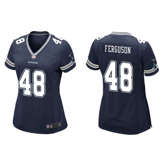 Women's Cowboys Jake Ferguson Navy Game Jersey