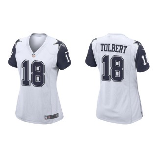 Women's Cowboys Jalen Tolbert White Alternate Game Jersey