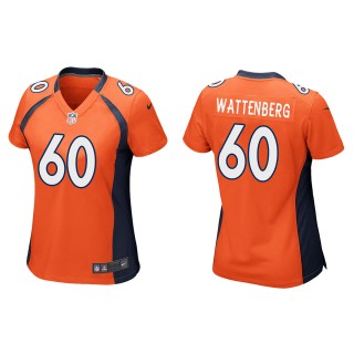 Women's Broncos Luke Wattenberg Orange Game Jersey