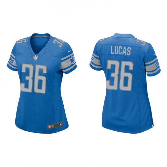 Women's Lions Chase Lucas Blue Game Jersey