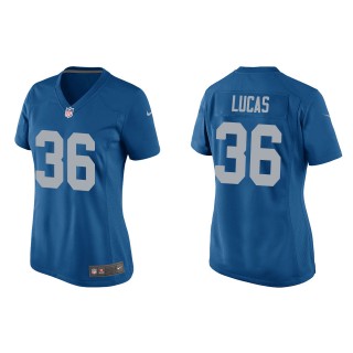 Women's Lions Chase Lucas Blue Throwback Game Jersey