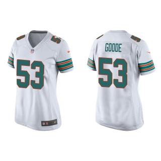 Women's Dolphins Cameron Goode White Throwback Game Jersey