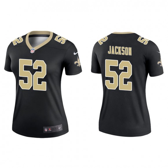 Women's Saints D'Marco Jackson Black Legend Jersey