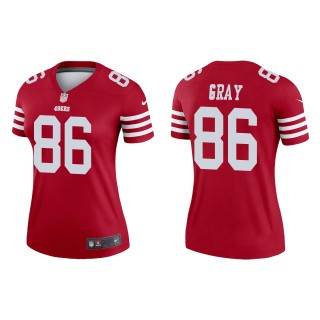Women's 49ers Danny Gray Scarlet Legend Jersey
