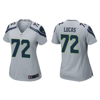 Women's Seahawks Abraham Lucas Gray Game Jersey