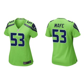 Women's Seahawks Boye Mafe Neon Green Game Jersey